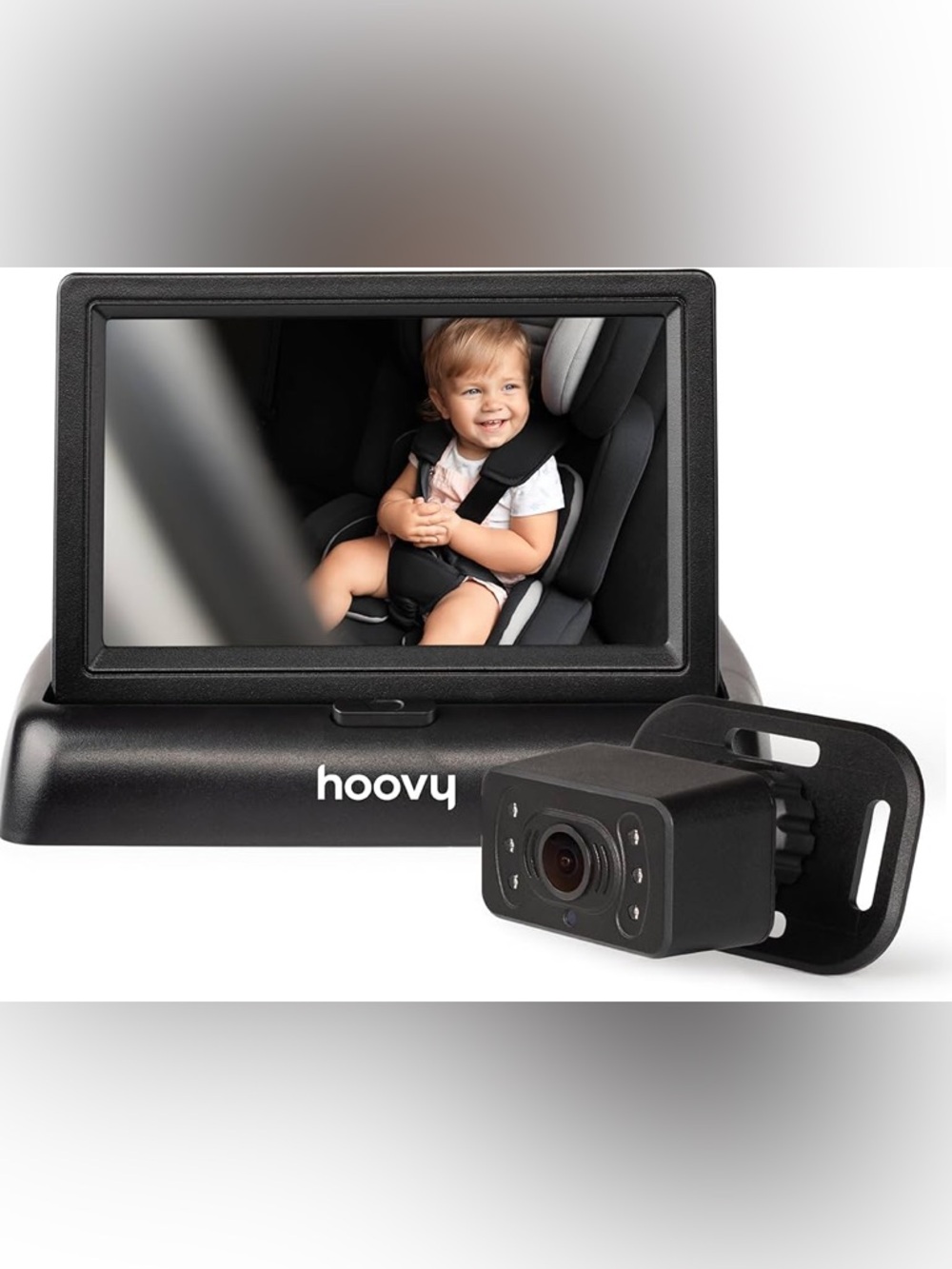 Hoovy Black Car Baby Monitor with Rear Camera